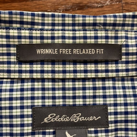 Eddie Bauer NWOT men’s wrinkle free RELAXED fit button down plaid shirt 2XL - Picture 12 of 12